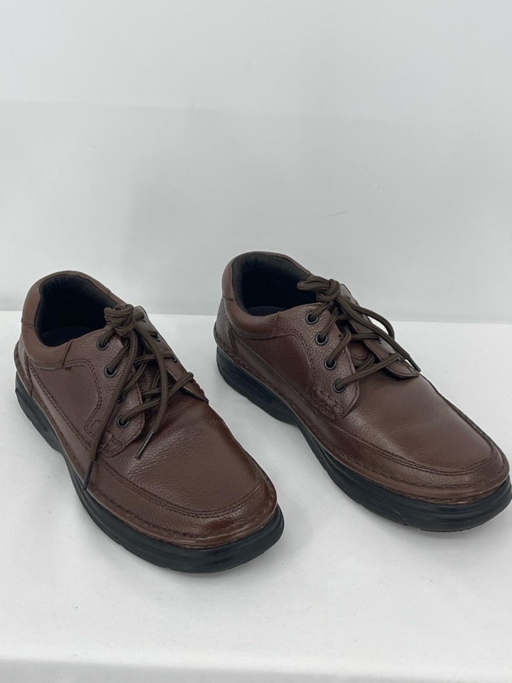 NUNN BUSH Men's Casual Brown Leather Lace-Up Shoes SIZE 9W